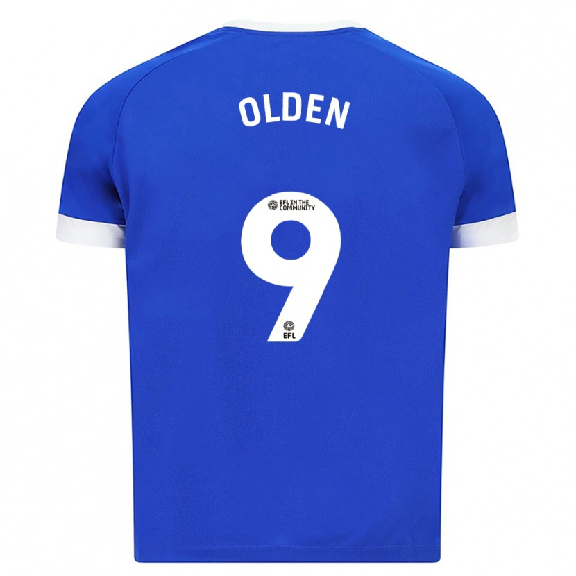 Danxen Mulher Camisola Mackenzie Olden #9 Azul Branco Principal 2025/26 Camisa