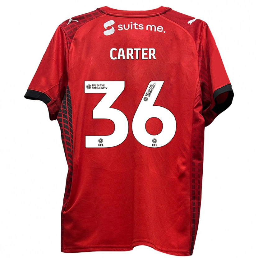 Danxen Mulher Camisola Dan Carter #36 Vermelho Preto Principal 2025/26 Camisa