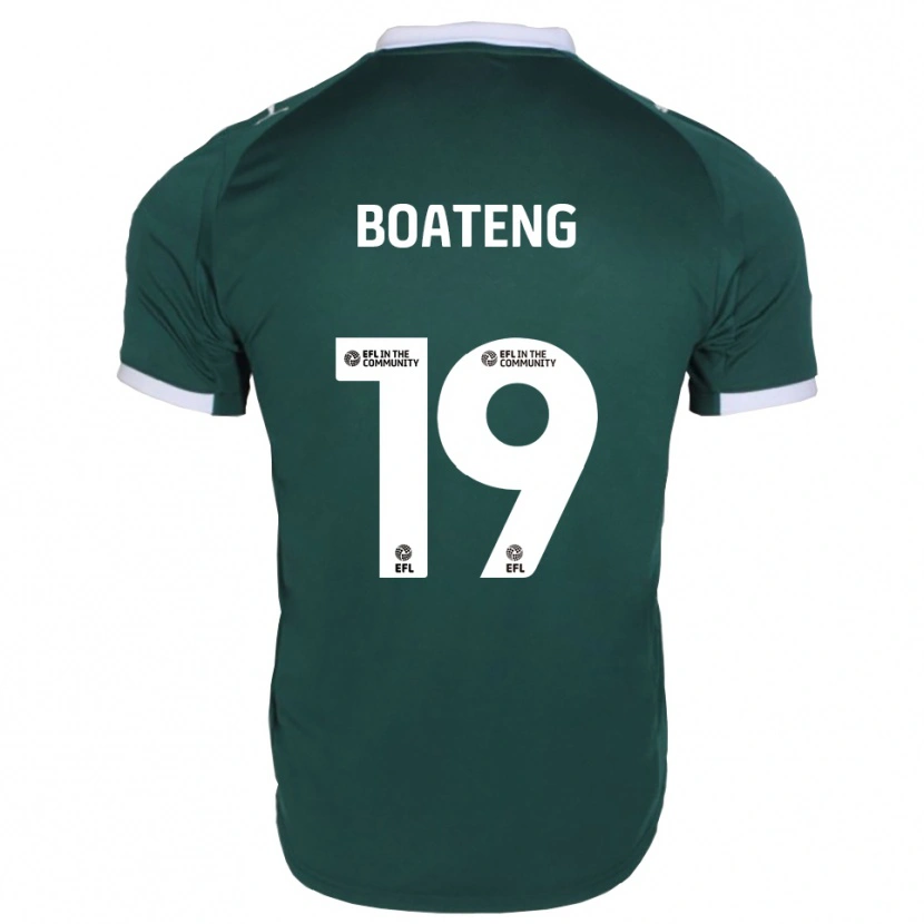 Danxen Mulher Camisola Malachi Boateng #19 Verde Branco Principal 2025/26 Camisa
