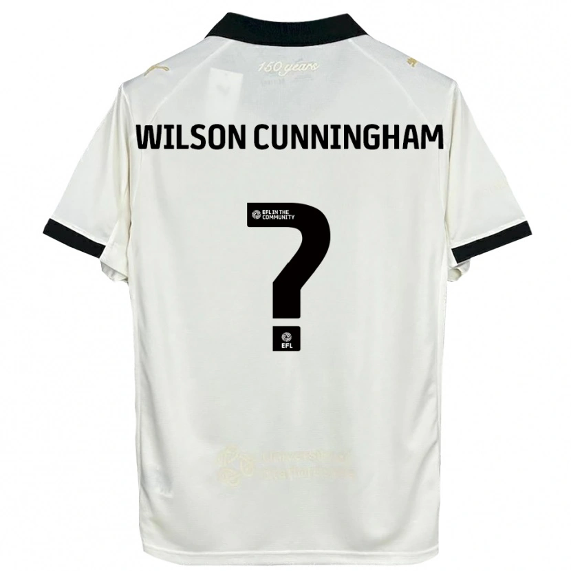 Danxen Mulher Camisola Ava Wilson Cunningham #0 Branco Sujo Preto Principal 2025/26 Camisa