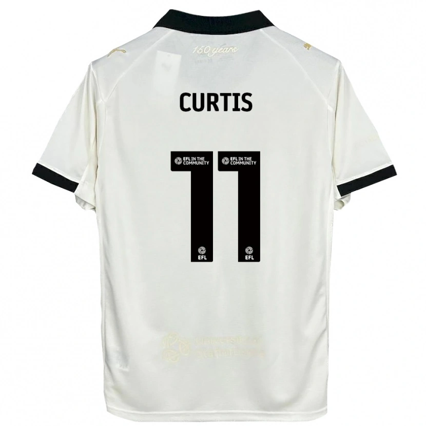 Danxen Mulher Camisola Ronan Curtis #11 Branco Sujo Preto Principal 2025/26 Camisa