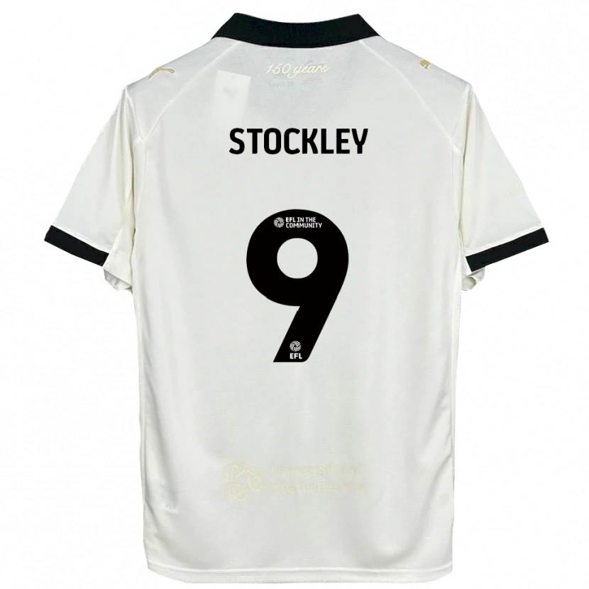 Danxen Mulher Camisola Jayden Stockley #9 Branco Sujo Preto Principal 2025/26 Camisa