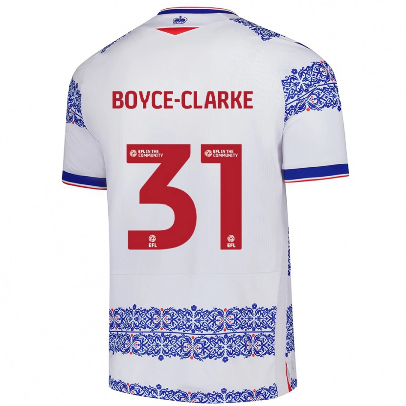 Danxen Mulher Camisola Coniah Boyce-Clarke #31 Branco Azul Principal 2025/26 Camisa