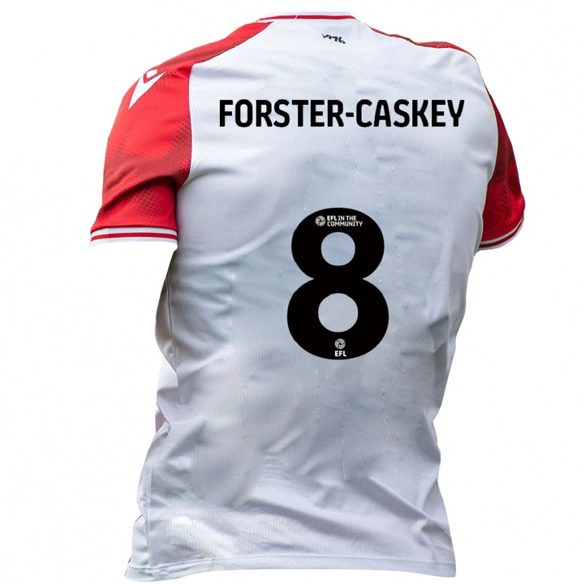 Danxen Mulher Camisola Jake Forster-Caskey #8 Branco Vermelho Principal 2025/26 Camisa