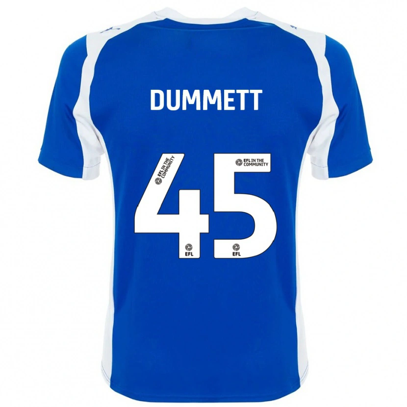 Danxen Mulher Camisola Paul Dummett #45 Azul Branco Principal 2025/26 Camisa