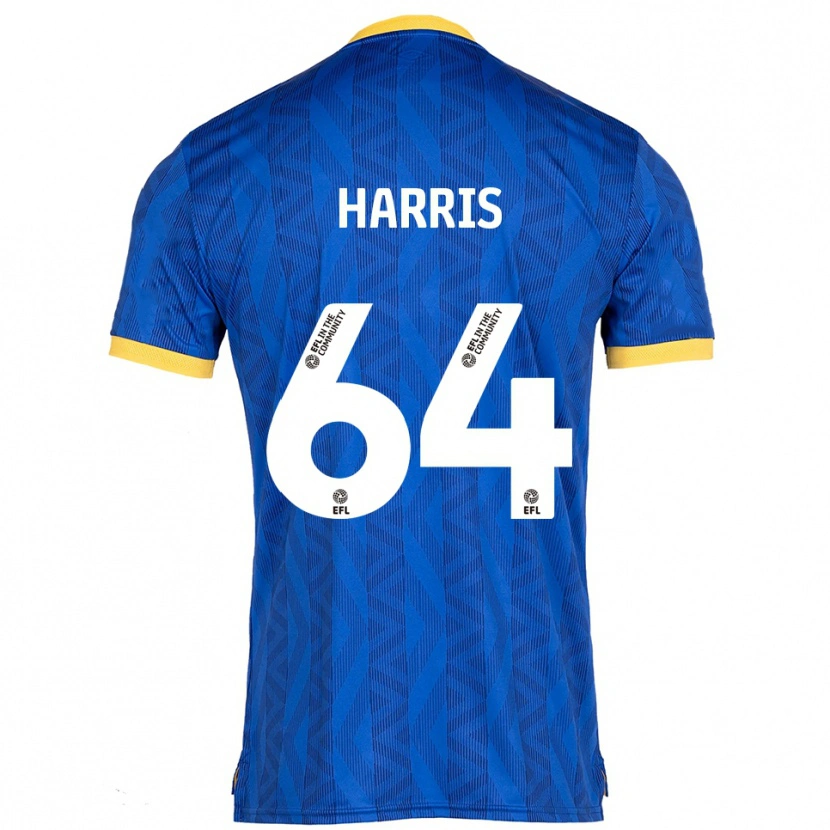 Danxen Mulher Camisola Conor Harris #64 Azul Marinho Amarelo Principal 2025/26 Camisa