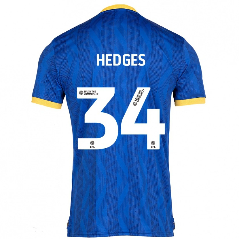 Danxen Mulher Camisola Harry Hedges #34 Azul Marinho Amarelo Principal 2025/26 Camisa