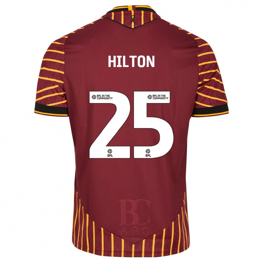 Danxen Mulher Camisola Joe Hilton #25 Laranja Vinho Principal 2025/26 Camisa