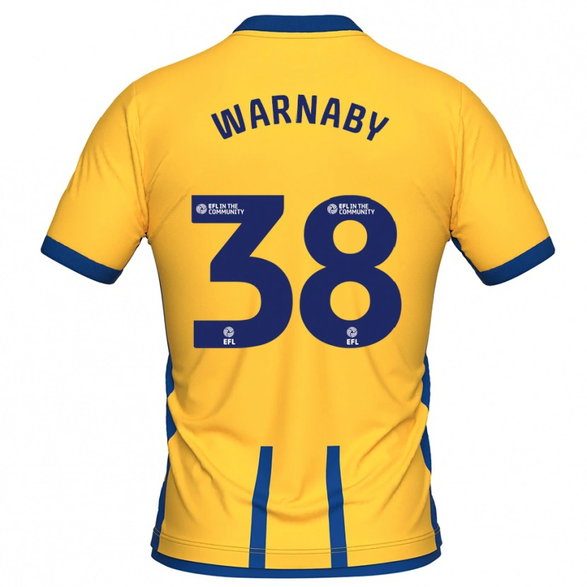Danxen Mulher Camisola Lewis Warnaby #38 Amarelo Azul Principal 2025/26 Camisa