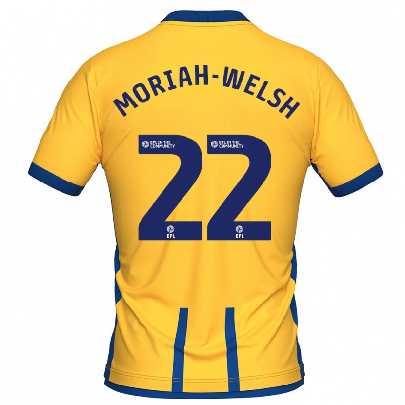 Danxen Mulher Camisola Nathan Moriah-Welsh #22 Amarelo Azul Principal 2025/26 Camisa