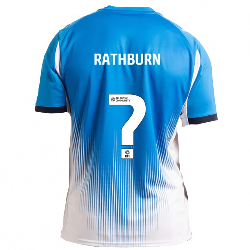 Danxen Mulher Camisola Levi Rathburn #0 Azul Branco Principal 2025/26 Camisa