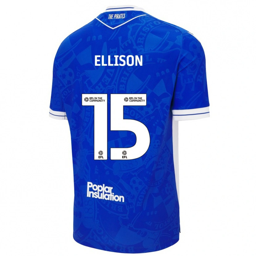 Danxen Mulher Camisola Dan Ellison #15 Azul Branco Principal 2025/26 Camisa