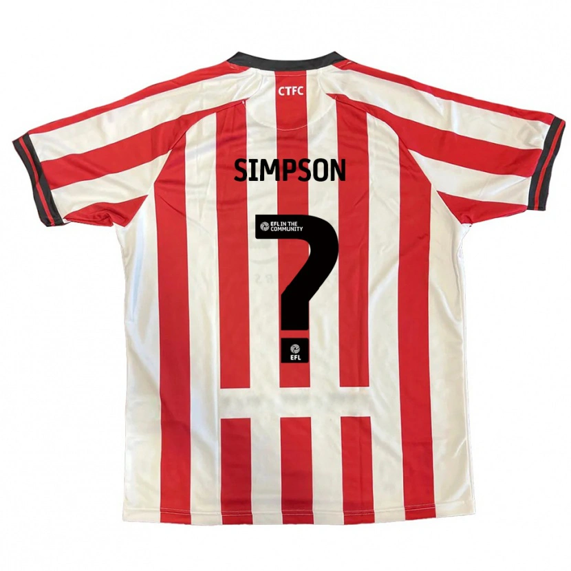 Danxen Mulher Camisola Jay Simpson #0 Vermelho Branco Preto Principal 2025/26 Camisa