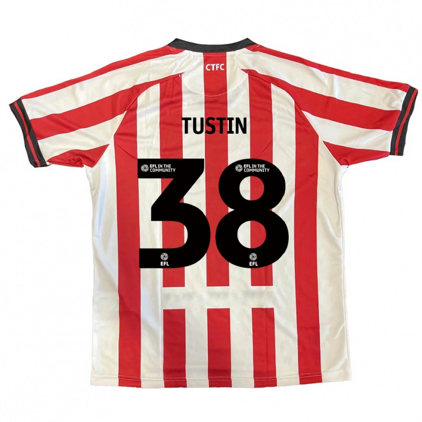 Danxen Mulher Camisola Harry Tustin #38 Vermelho Branco Preto Principal 2025/26 Camisa