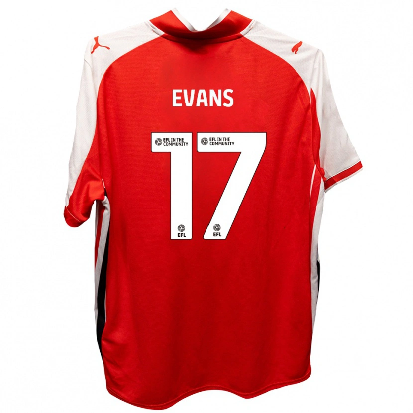 Danxen Mulher Camisola Ched Evans #17 Vermelho Branco Principal 2025/26 Camisa