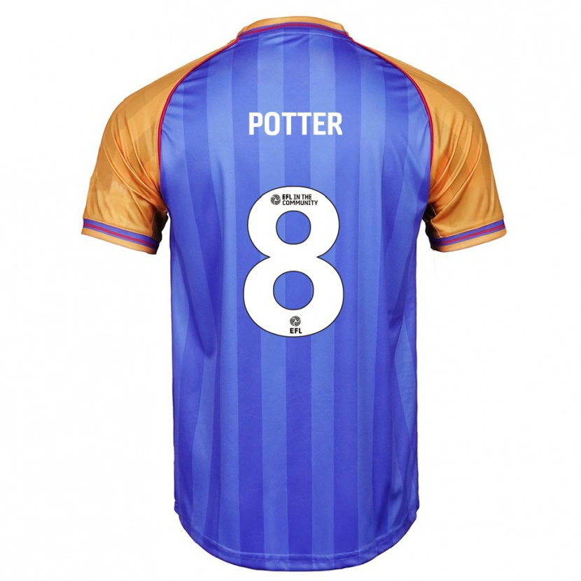 Danxen Mulher Camisola Milly Potter #8 Azul Laranja Principal 2025/26 Camisa