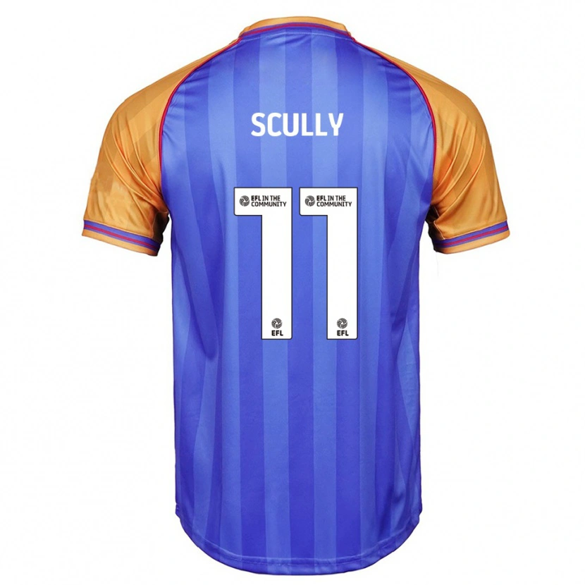 Danxen Mulher Camisola Anthony Scully #11 Azul Laranja Principal 2025/26 Camisa