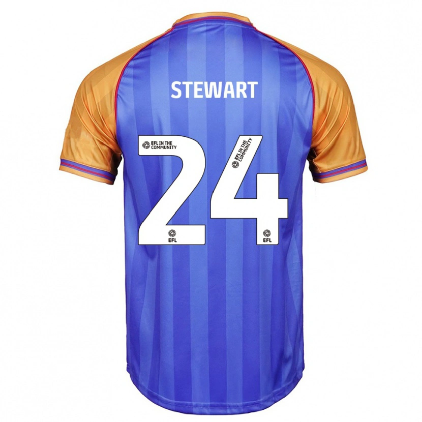 Danxen Mulher Camisola Callum Stewart #24 Azul Laranja Principal 2025/26 Camisa