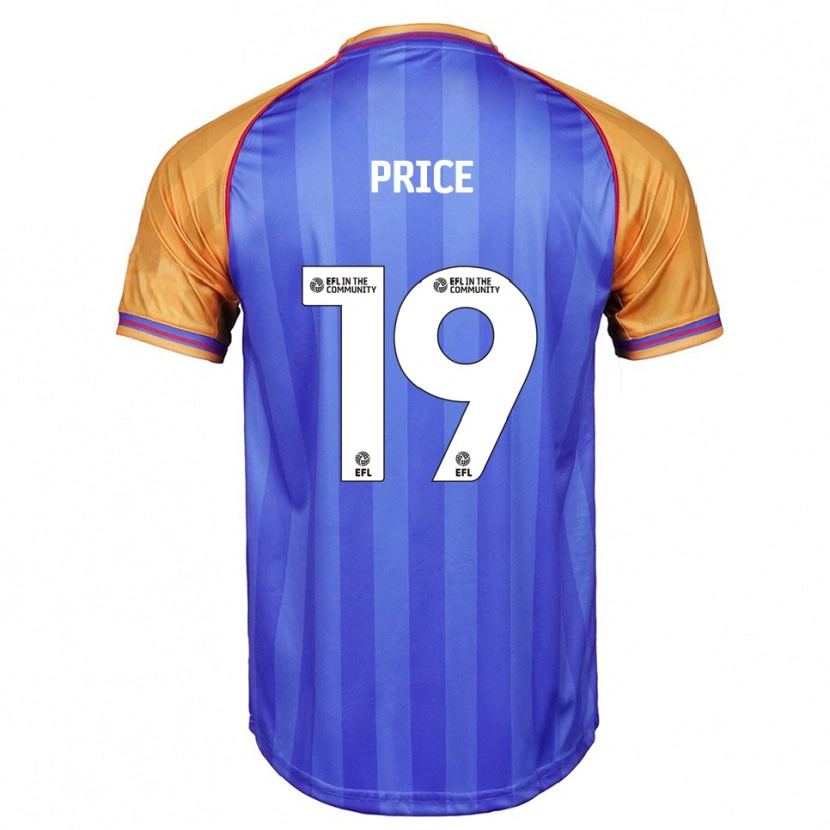 Danxen Mulher Camisola Jack Price #19 Azul Laranja Principal 2025/26 Camisa