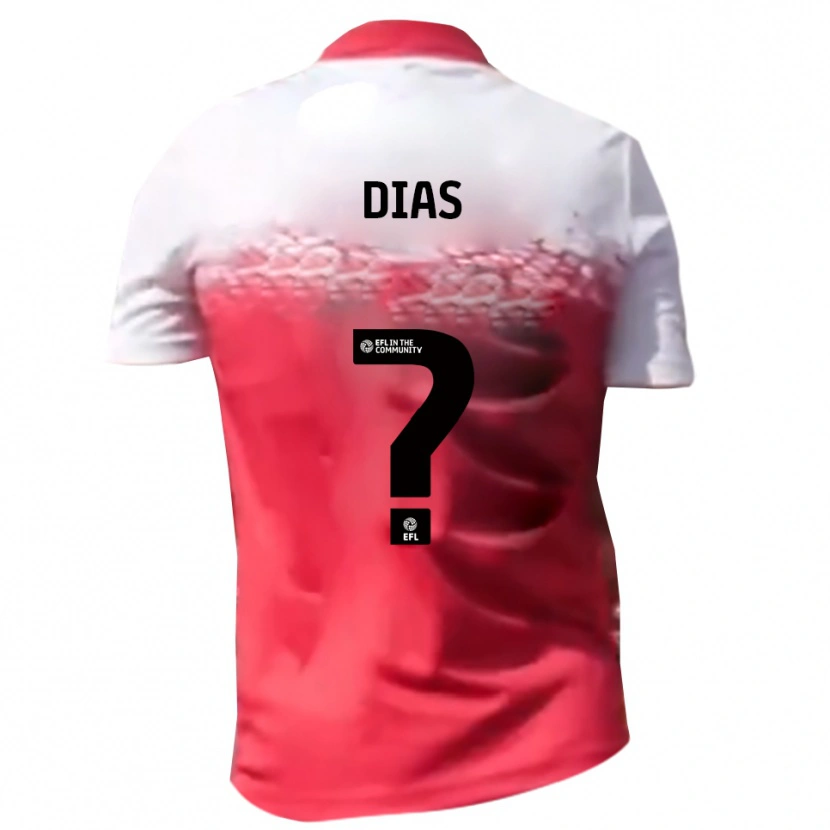 Danxen Mulher Camisola Diego Dias #0 Vermelho Branco Principal 2025/26 Camisa