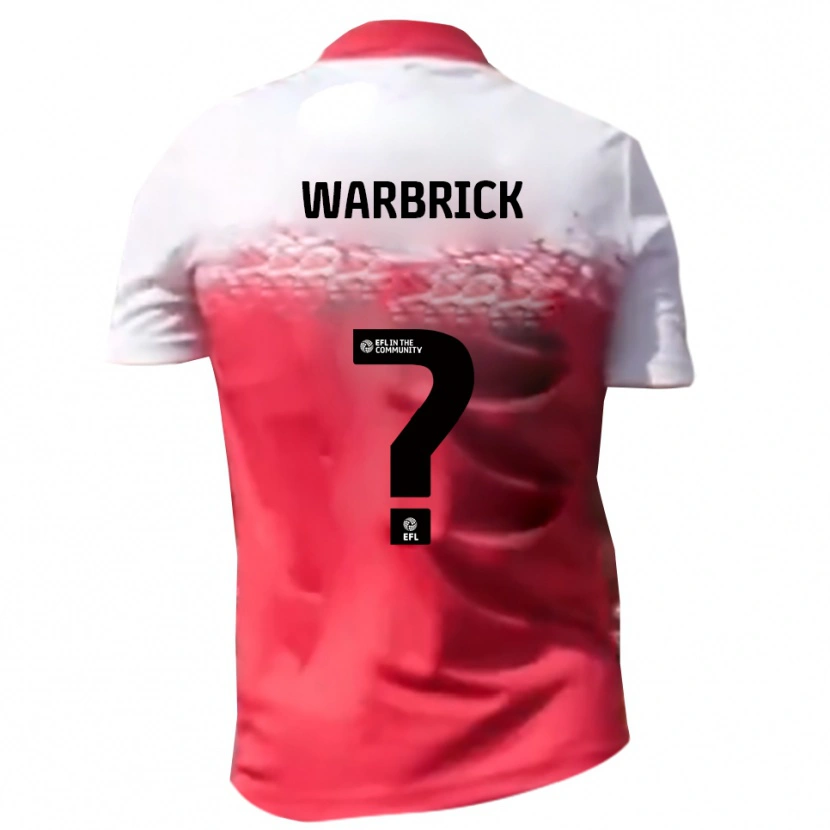Danxen Mulher Camisola Calum Warbrick #0 Vermelho Branco Principal 2025/26 Camisa