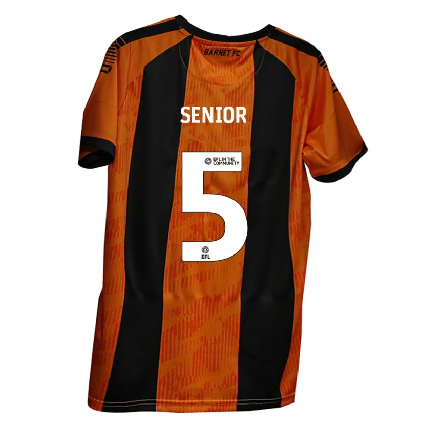 Danxen Mulher Camisola Adam Senior #5 Laranja Preto Principal 2025/26 Camisa