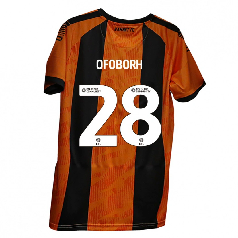 Danxen Mulher Camisola Nnamdi Ofoborh #28 Laranja Preto Principal 2025/26 Camisa