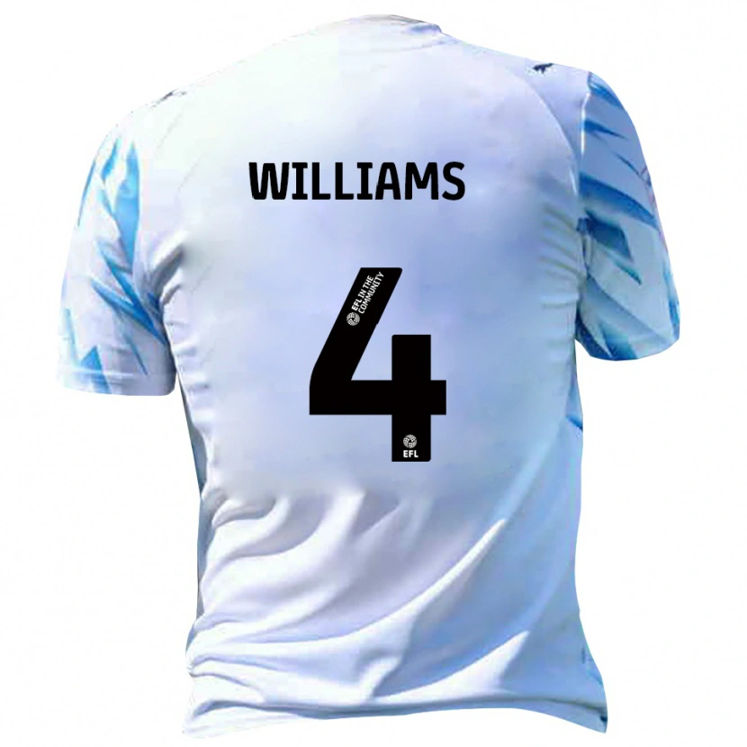 Danxen Mulher Camisola Mj Williams #4 Branco Azul Celeste Principal 2025/26 Camisa