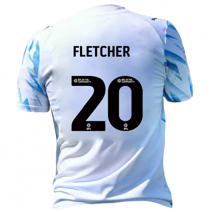 Danxen Mulher Camisola Isaac Fletcher #20 Branco Azul Celeste Principal 2025/26 Camisa