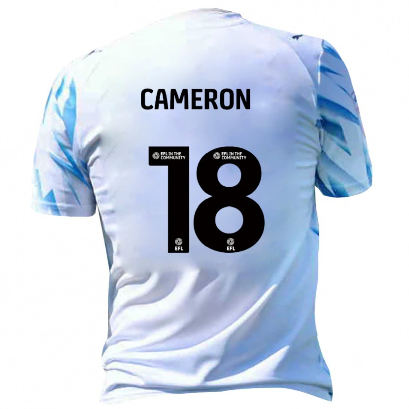 Danxen Mulher Camisola Innes Cameron #18 Branco Azul Celeste Principal 2025/26 Camisa