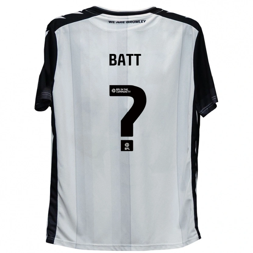 Danxen Mulher Camisola James Batt #0 Branco Preto Principal 2025/26 Camisa