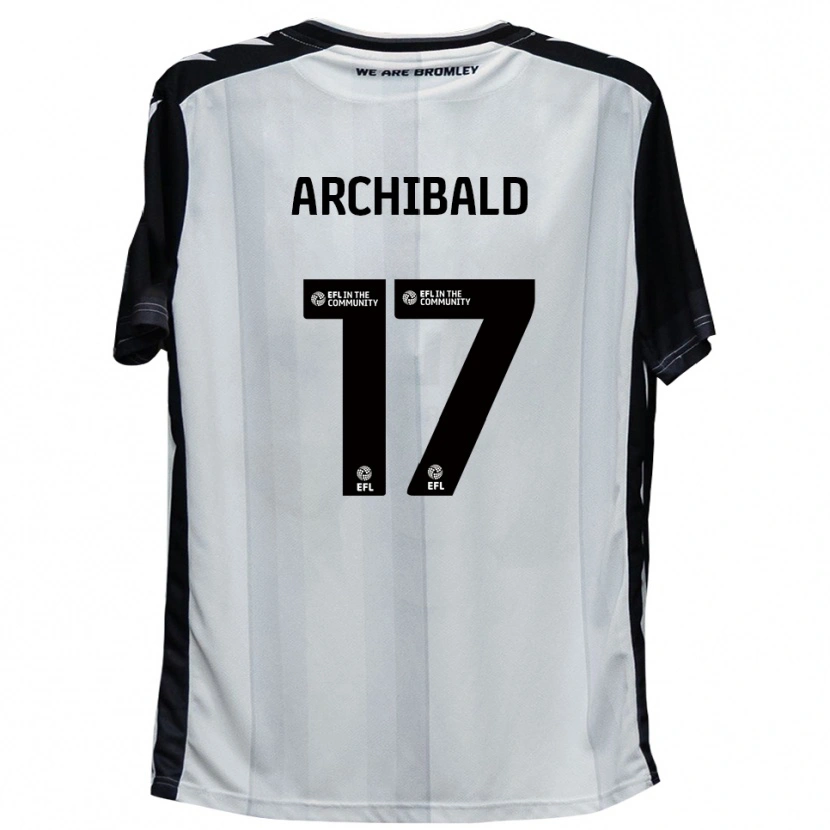 Danxen Mulher Camisola Sam Archibald #17 Branco Preto Principal 2025/26 Camisa