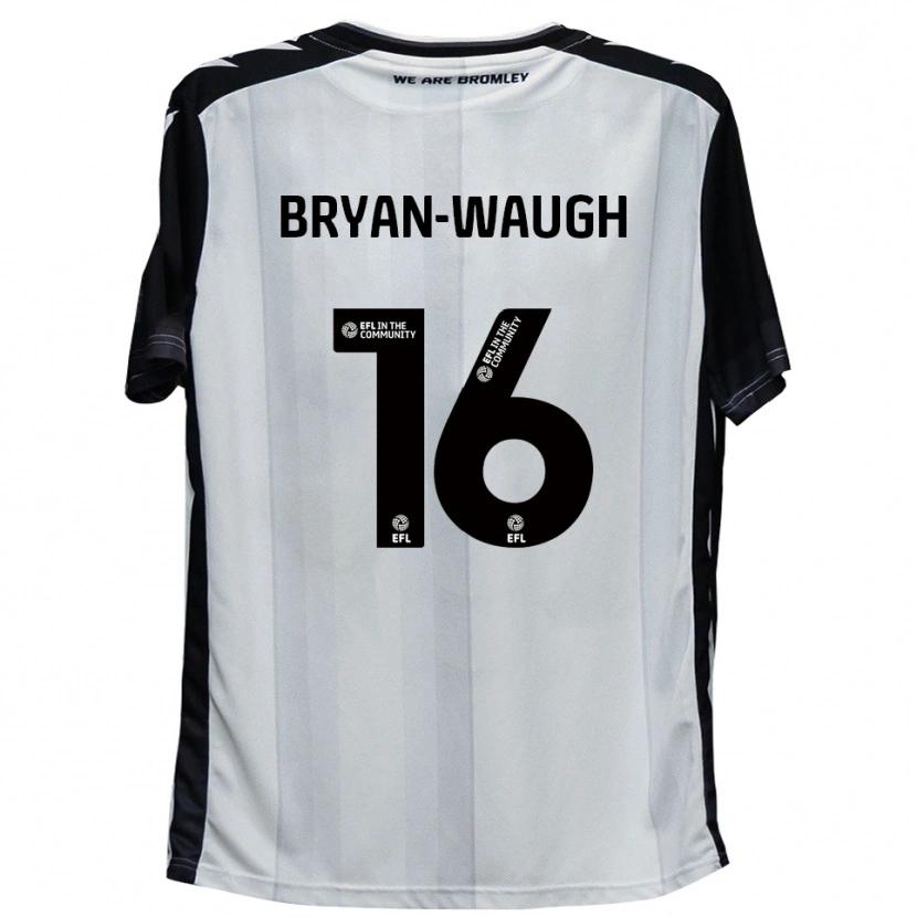 Danxen Mulher Camisola Brandon Bryan-Waugh #16 Branco Preto Principal 2025/26 Camisa