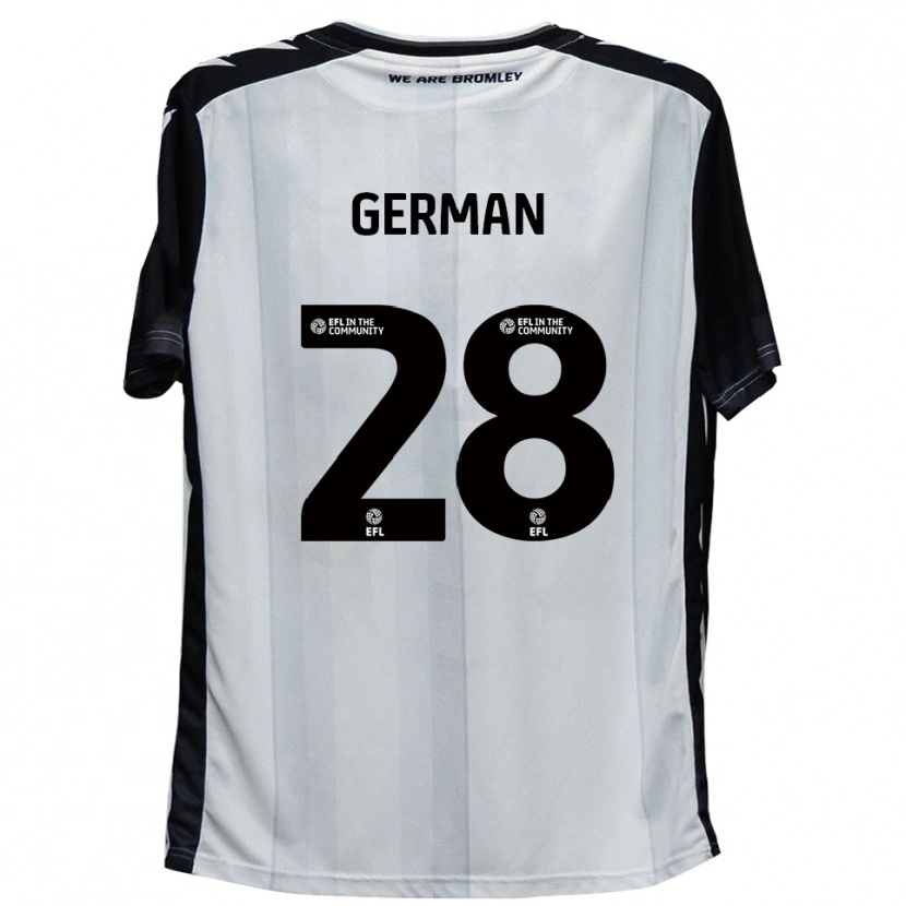 Danxen Mulher Camisola Sam German #28 Branco Preto Principal 2025/26 Camisa