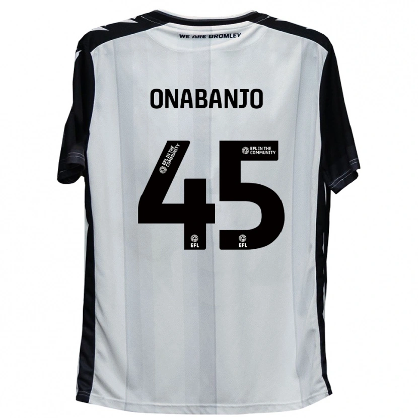 Danxen Mulher Camisola Remi Onabanjo #45 Branco Preto Principal 2025/26 Camisa