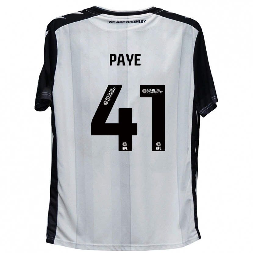 Danxen Mulher Camisola Charlie Paye #41 Branco Preto Principal 2025/26 Camisa
