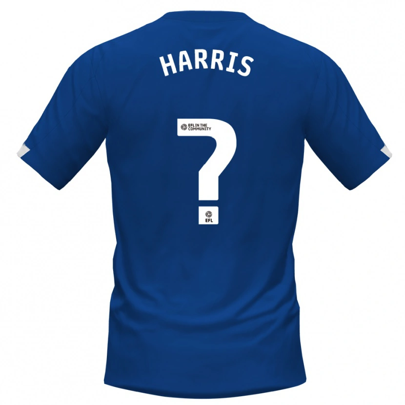 Danxen Mulher Camisola Darragh Harris #0 Azul Branco Principal 2025/26 Camisa