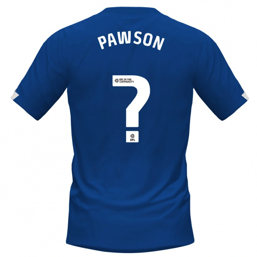 Danxen Mulher Camisola Thomas Pawson #0 Azul Branco Principal 2025/26 Camisa