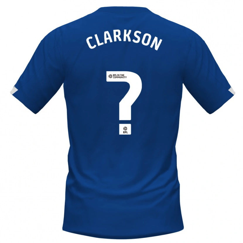 Danxen Mulher Camisola Megan Clarkson #0 Azul Branco Principal 2025/26 Camisa