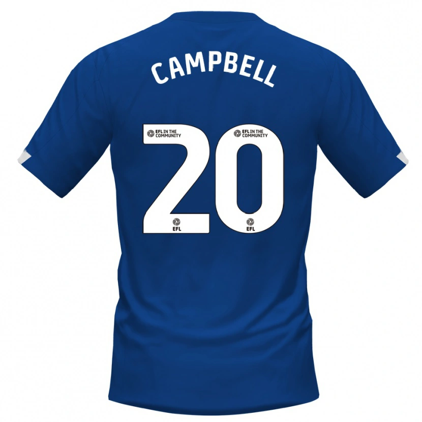 Danxen Mulher Camisola Vontae Daley-Campbell #20 Azul Branco Principal 2025/26 Camisa