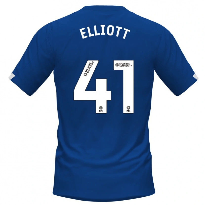 Danxen Mulher Camisola Gunner Elliott #41 Azul Branco Principal 2025/26 Camisa