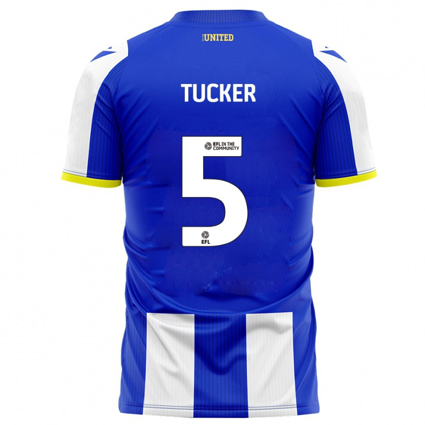 Danxen Mulher Camisola Jack Tucker #5 Azul Branco Principal 2025/26 Camisa