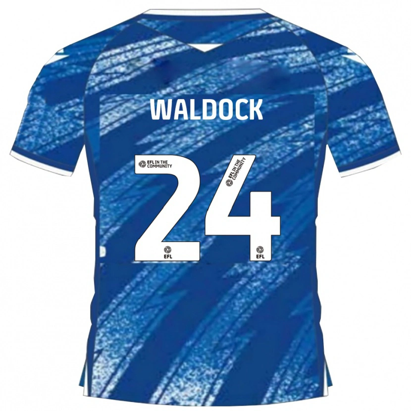 Danxen Mulher Camisola Harry Waldock #24 Azul Branco Principal 2025/26 Camisa