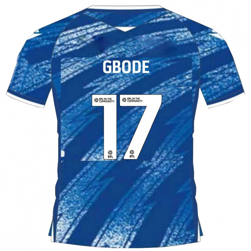 Danxen Mulher Camisola Joseph Gbode #17 Azul Branco Principal 2025/26 Camisa