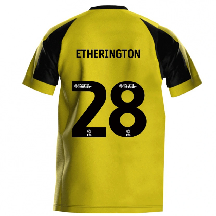 Danxen Mulher Camisola Marcus Etherington #28 Amarelo Cinza Principal 2025/26 Camisa