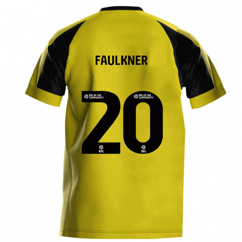 Danxen Mulher Camisola Bobby Faulkner #20 Amarelo Cinza Principal 2025/26 Camisa