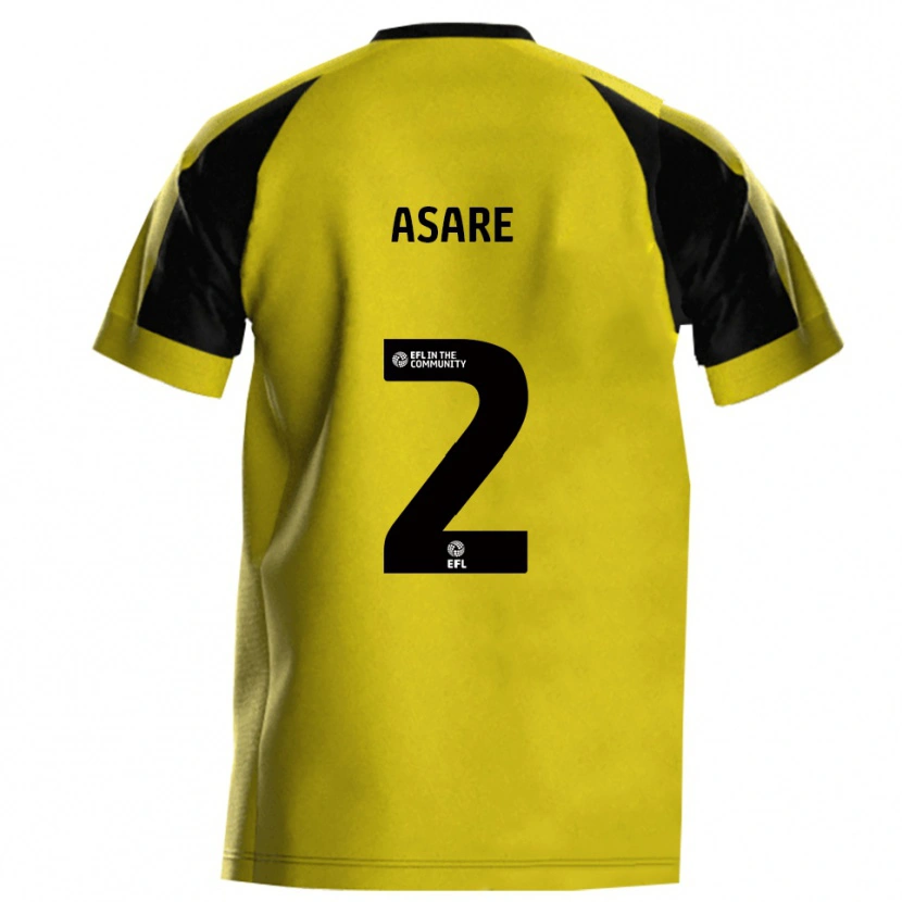 Danxen Mulher Camisola Zico Asare #2 Amarelo Cinza Principal 2025/26 Camisa