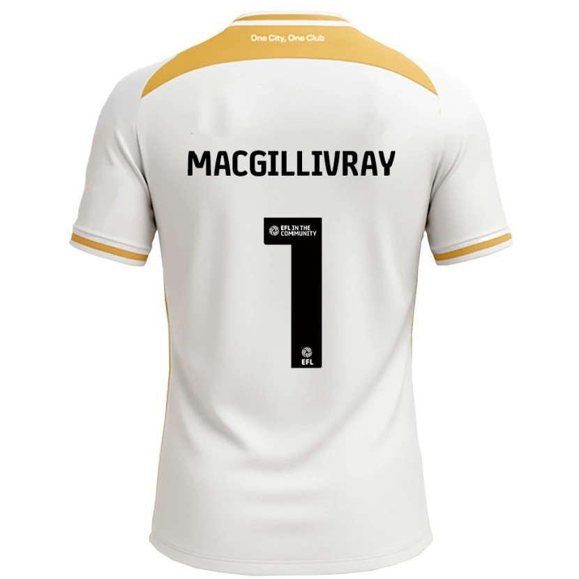 Danxen Mulher Camisola Craig Macgillivray #1 Branco Dourado Principal 2025/26 Camisa