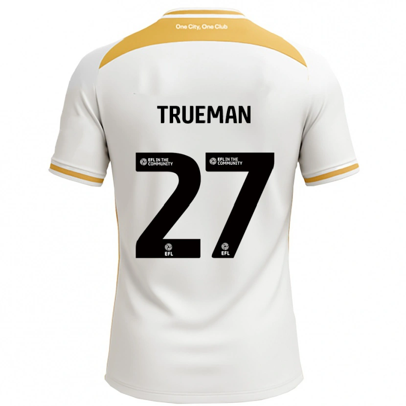 Danxen Mulher Camisola Connal Trueman #27 Branco Dourado Principal 2025/26 Camisa