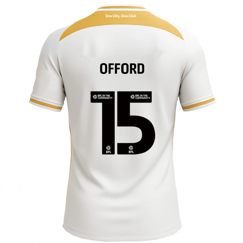 Danxen Mulher Camisola Luke Offord #15 Branco Dourado Principal 2025/26 Camisa